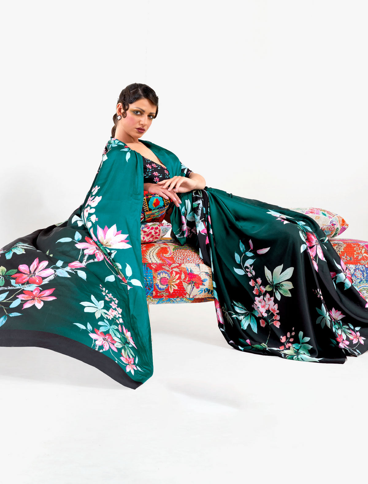 Stunning Satin Crape Saree - Unleash Your Glamour | BeFashionate
