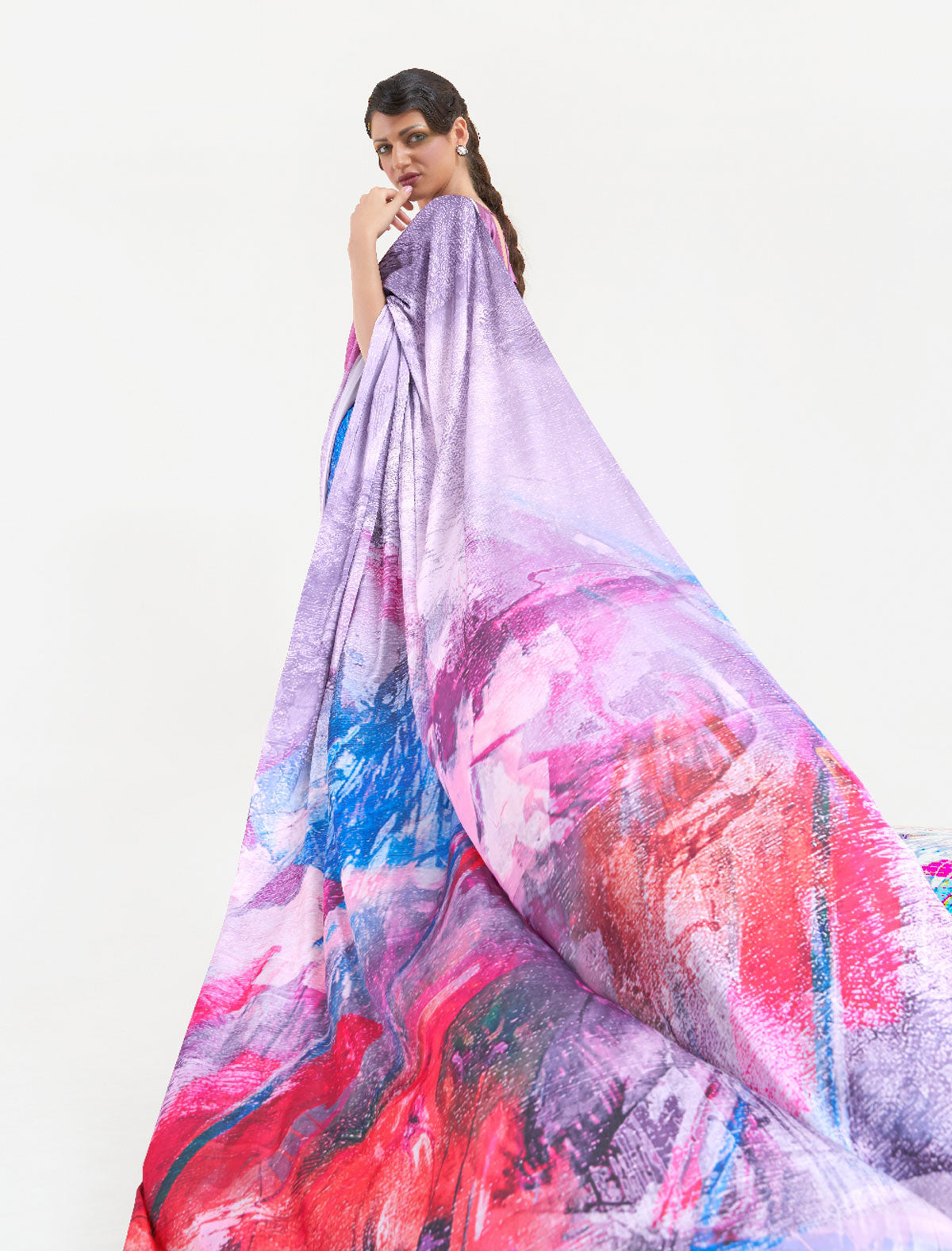 Enchanting Satin Crape Saree - Unleash Your Charm | BeFashionate