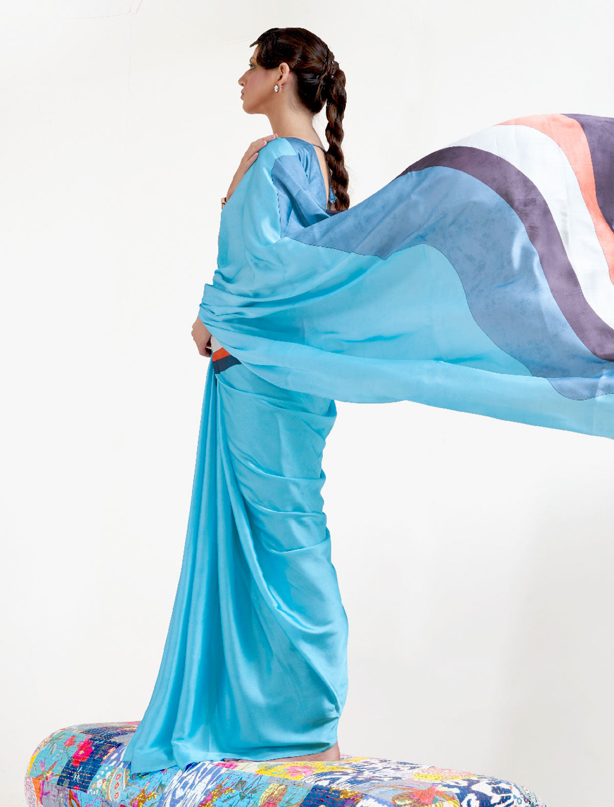 Satin Crape Saree: A Symphony of Style | Shop Now at BeFashionate!