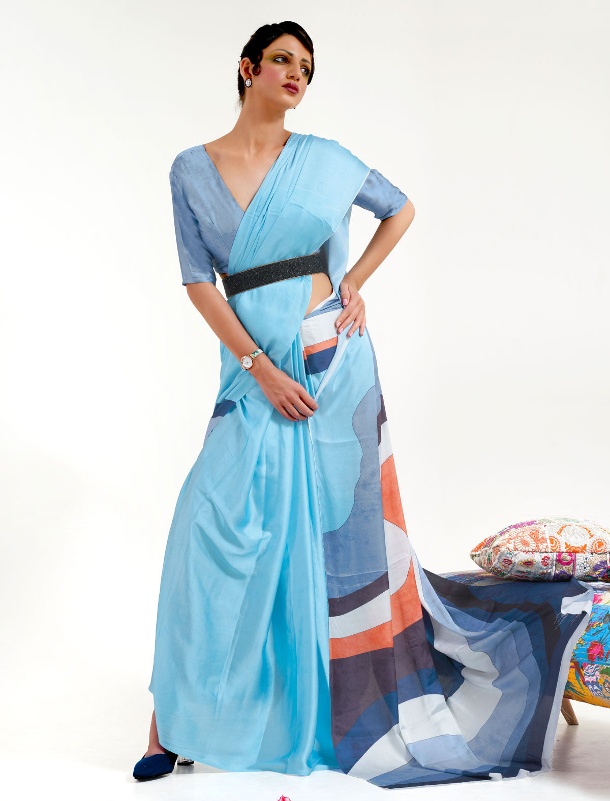 Satin Crape Saree: A Symphony of Style | Shop Now at BeFashionate!