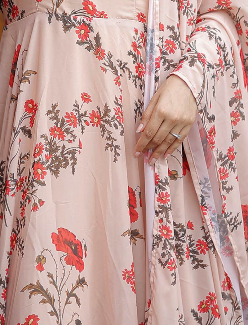 Party Wear Faux Georgette Ethnic Gown