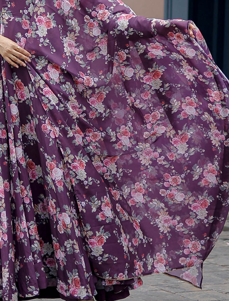 Faux Georgette Ethnic Party Wear Gown