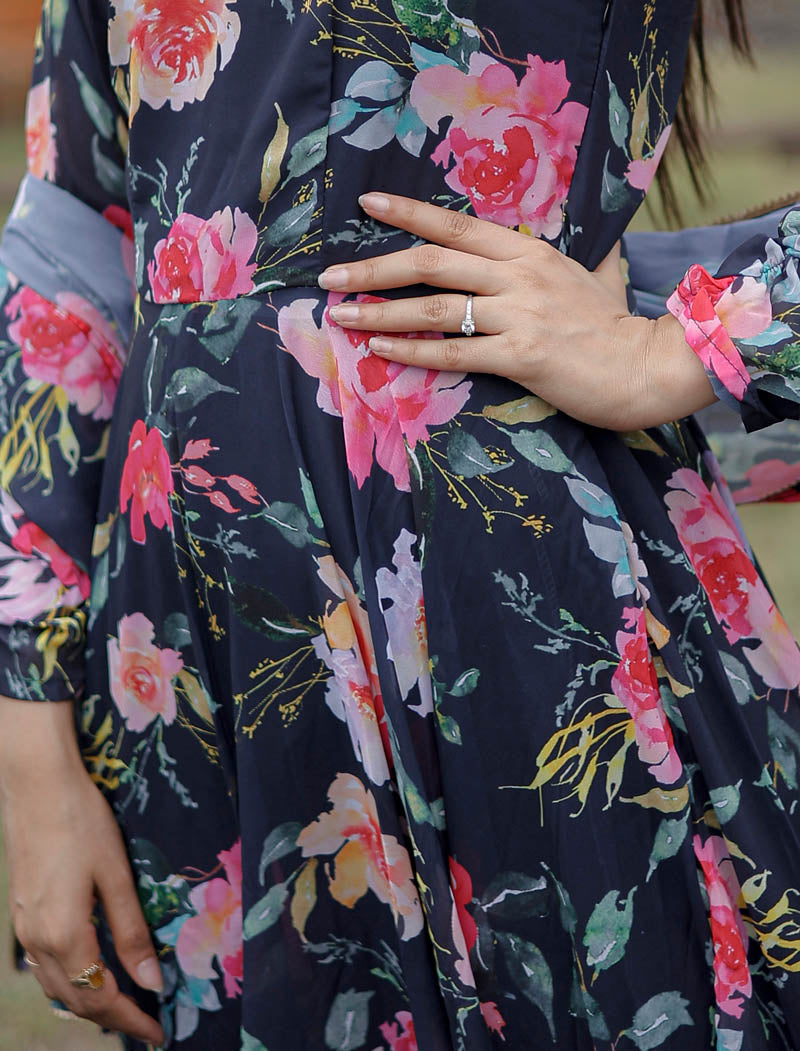 Faux Georgette Party Wear Gown Ethnic Suit