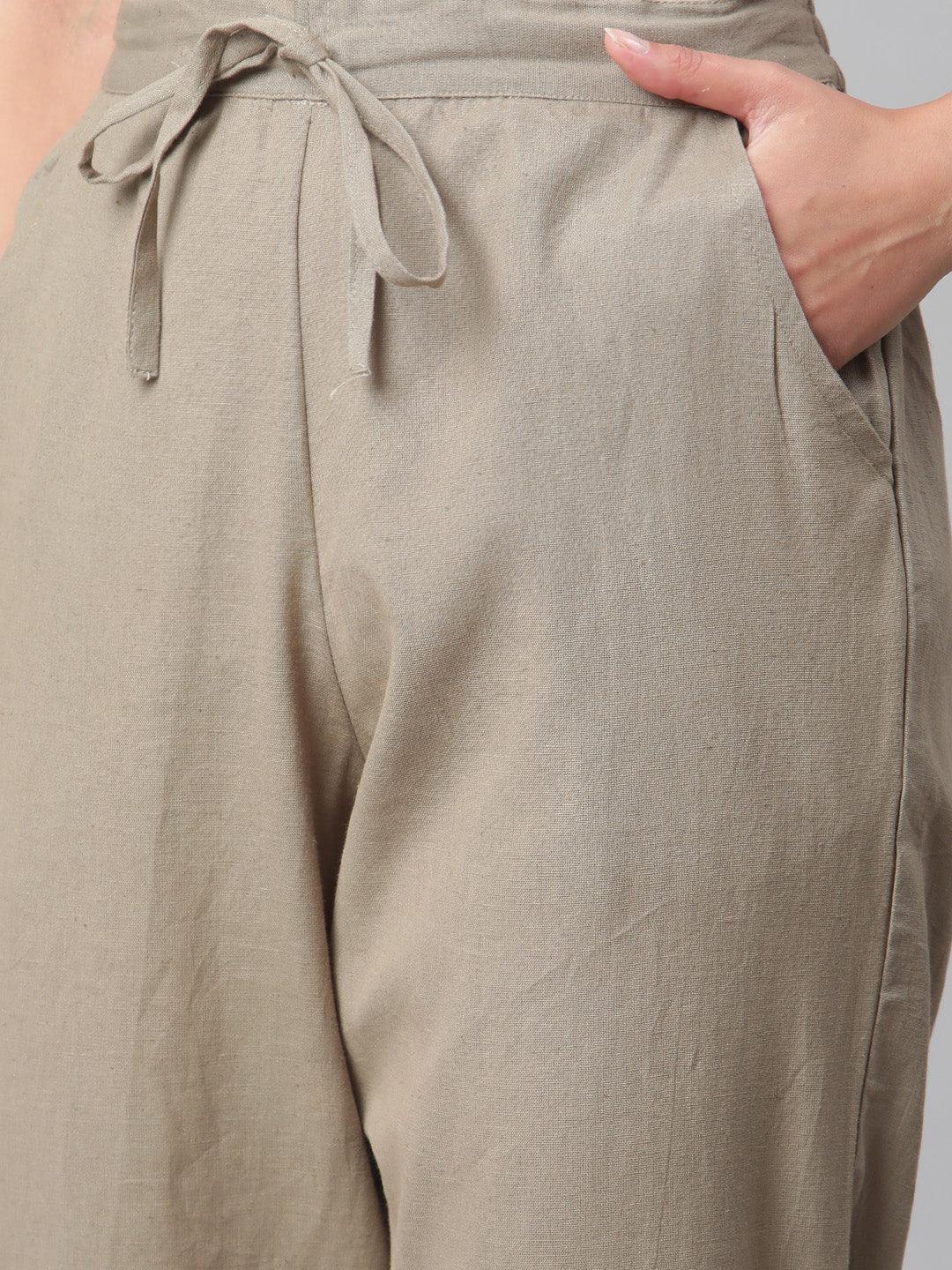 Grey Rayon Kaftan Pant Set For Women