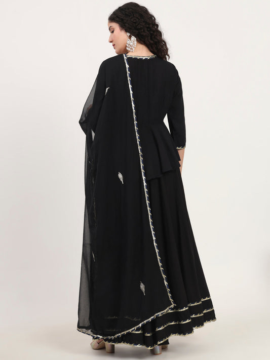 Back Gota Hand Work lehenga dupatta set