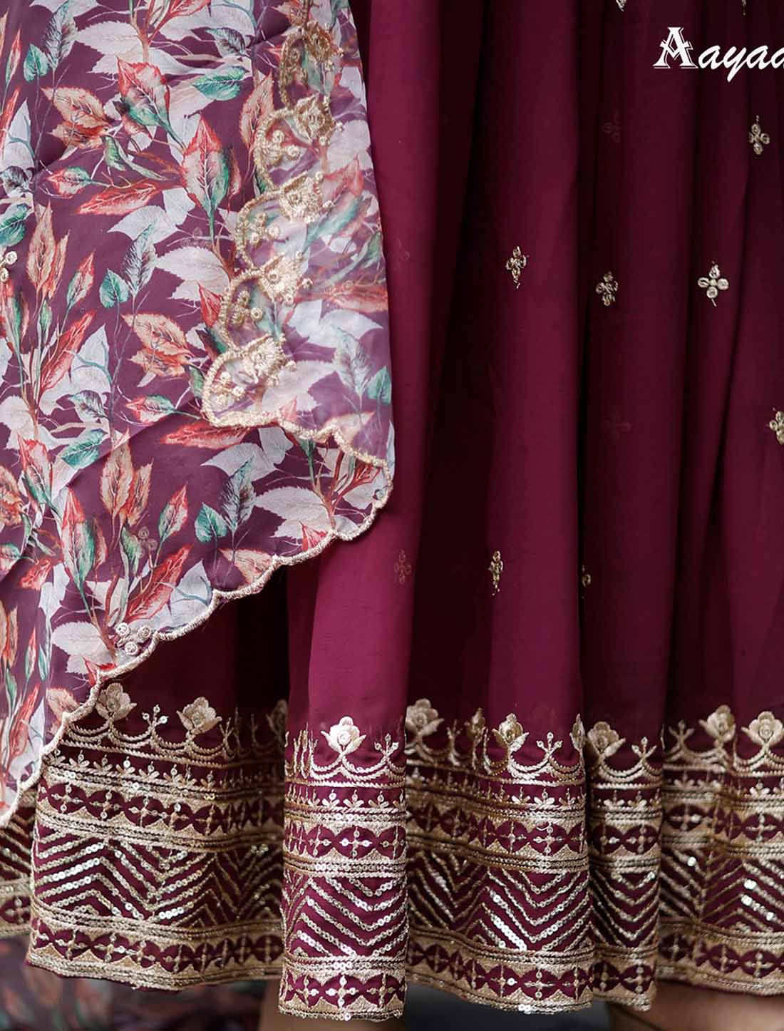 Ethnic Women Georgette Party Wear Embroidery Gown