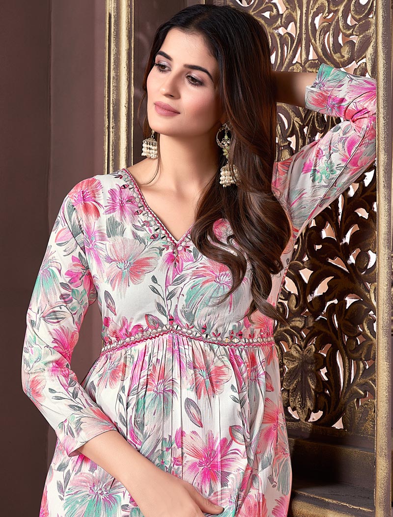 Regal Charm Premium Rayon Kurta Set For Women WIth Export Quality Pant & Heavy Najmin Dupatta