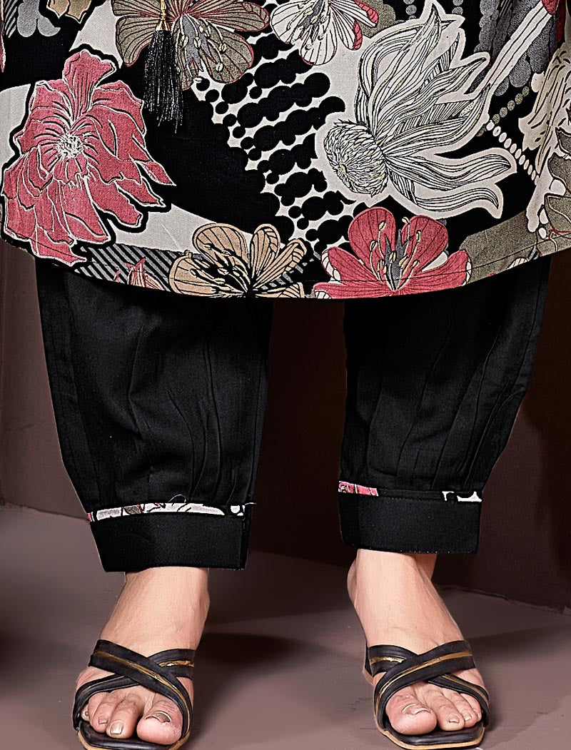 Modern Elegance Rayon Exoprt Quality Women Kurta Set Handwork with Pant & Heavy Najmin Dupatta