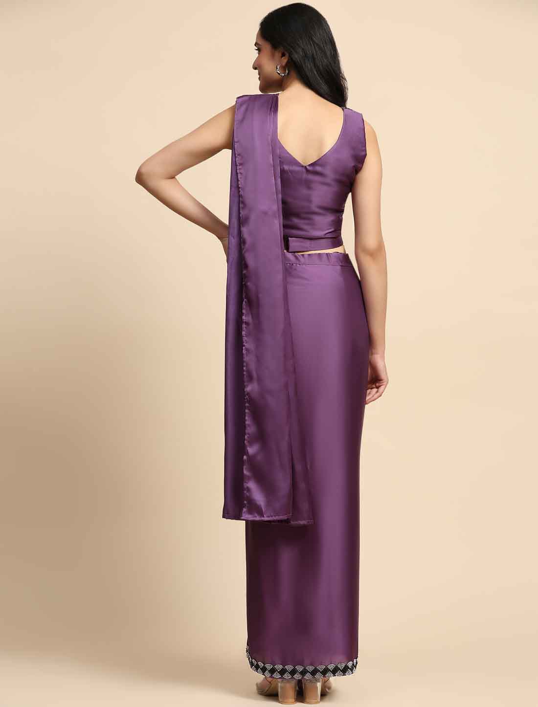 Stunning Our Satin Silk with Stone Work Ethnic Saree