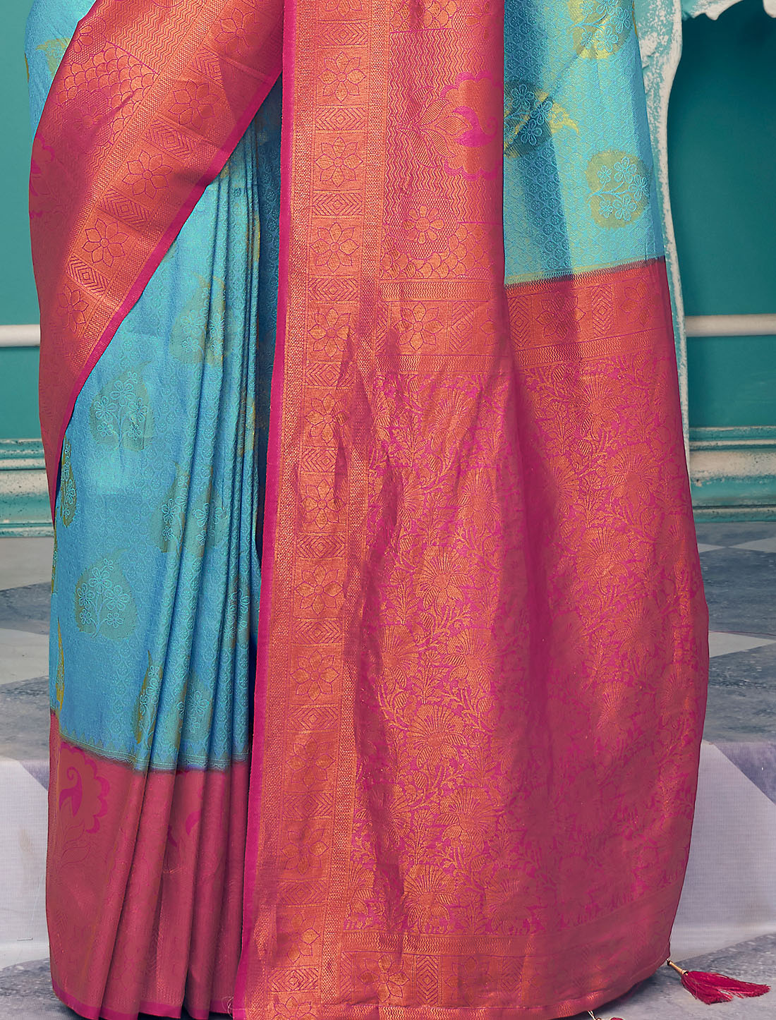 Chaap Dying Celestial Splendor Softy Kubera Pattu Women Saree Ensemble