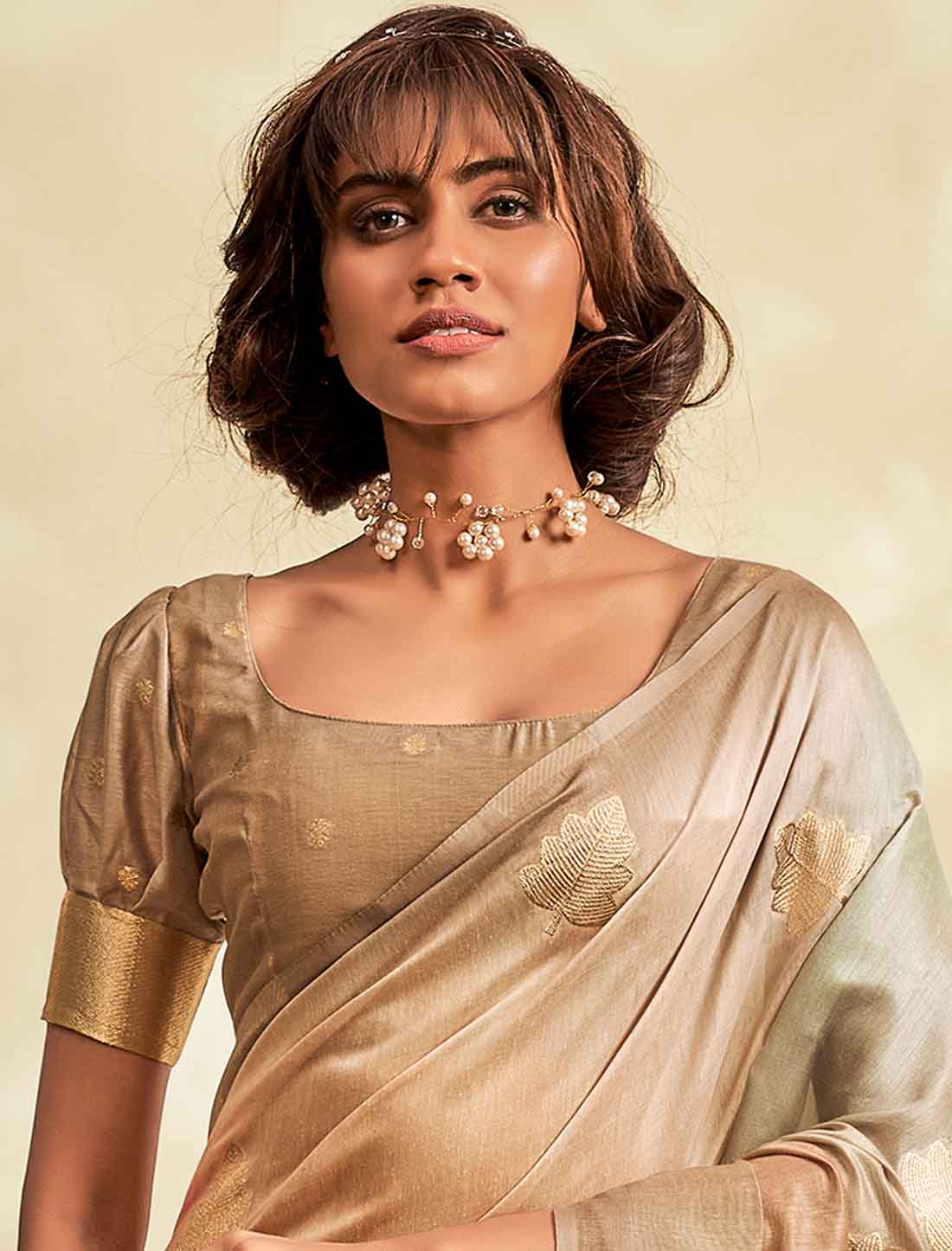 Printed Handloom Khadi Shaded Ethnic Saree