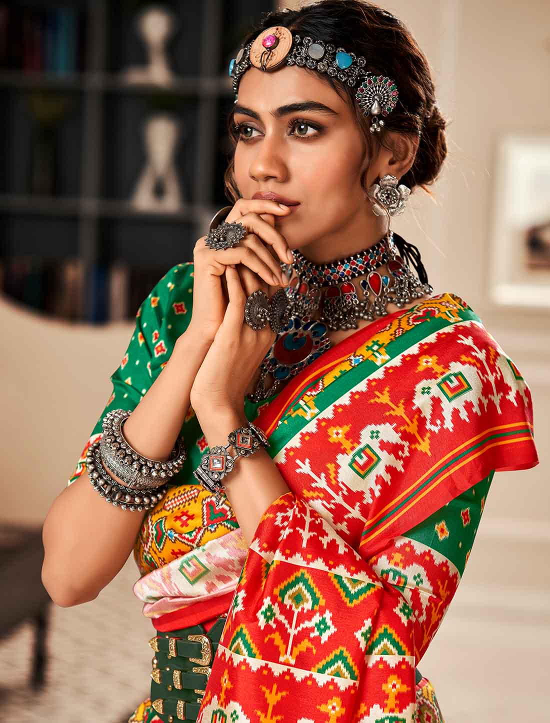 Ethnic Pure Tusser With Palota Print Saree