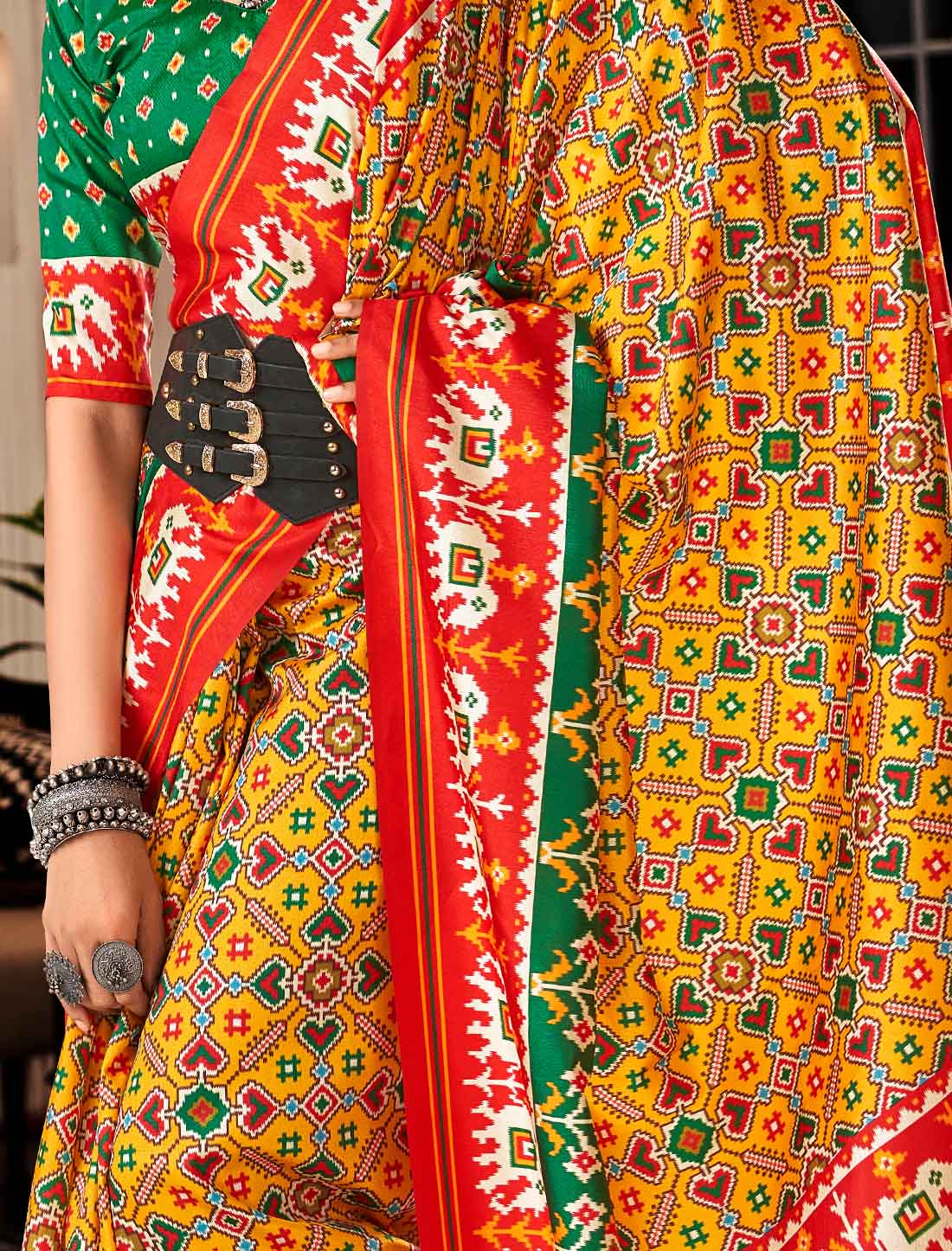 Ethnic Pure Tusser With Palota Print Saree