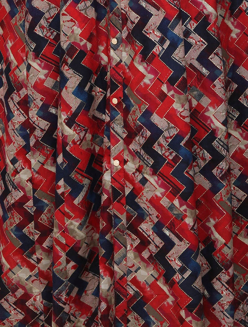 Latest Red & Blue Big Size Fashion Trends Premium Rayon Long Kurti For Women