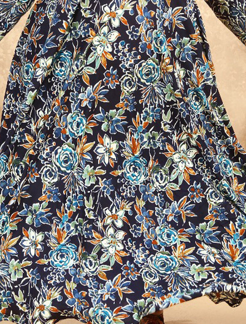 Dark Blue Big Size Fashion Trends Premium Rayon Long Kurti For Women