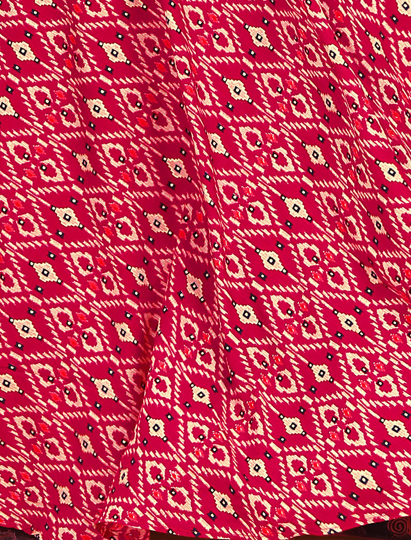 Dark Pink Big Size Fashion Trends Premium Rayon Long Kurti For Women