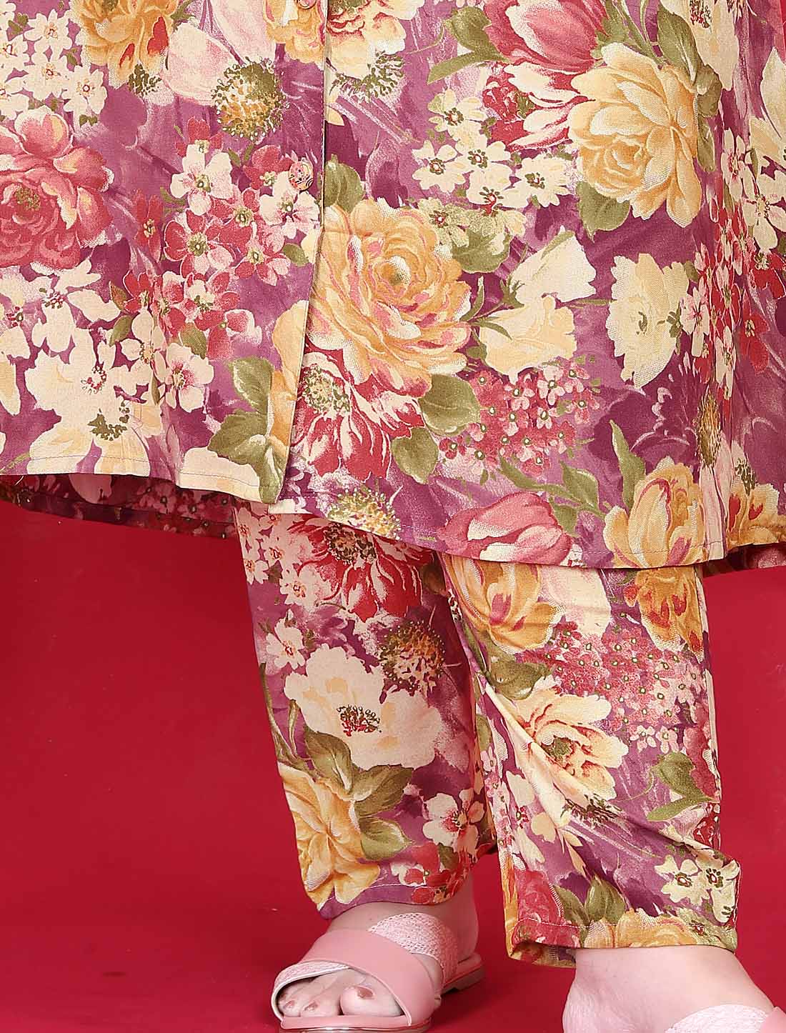 Beige Premium Rayon Exoprt Quality Ethnic Co-ord Sets