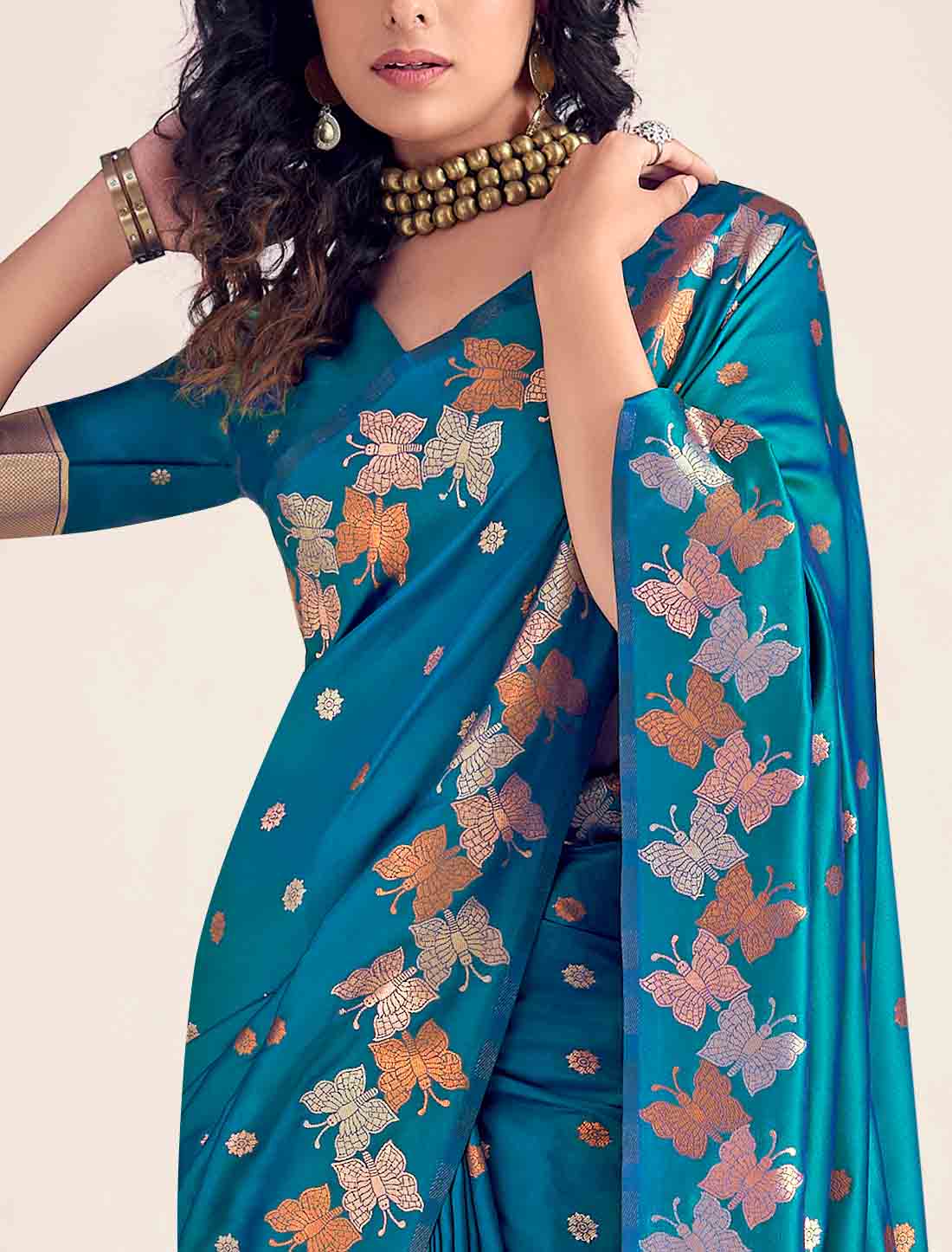 Ethnic Banarasi Soft Silk Weaving Party Wear Saree