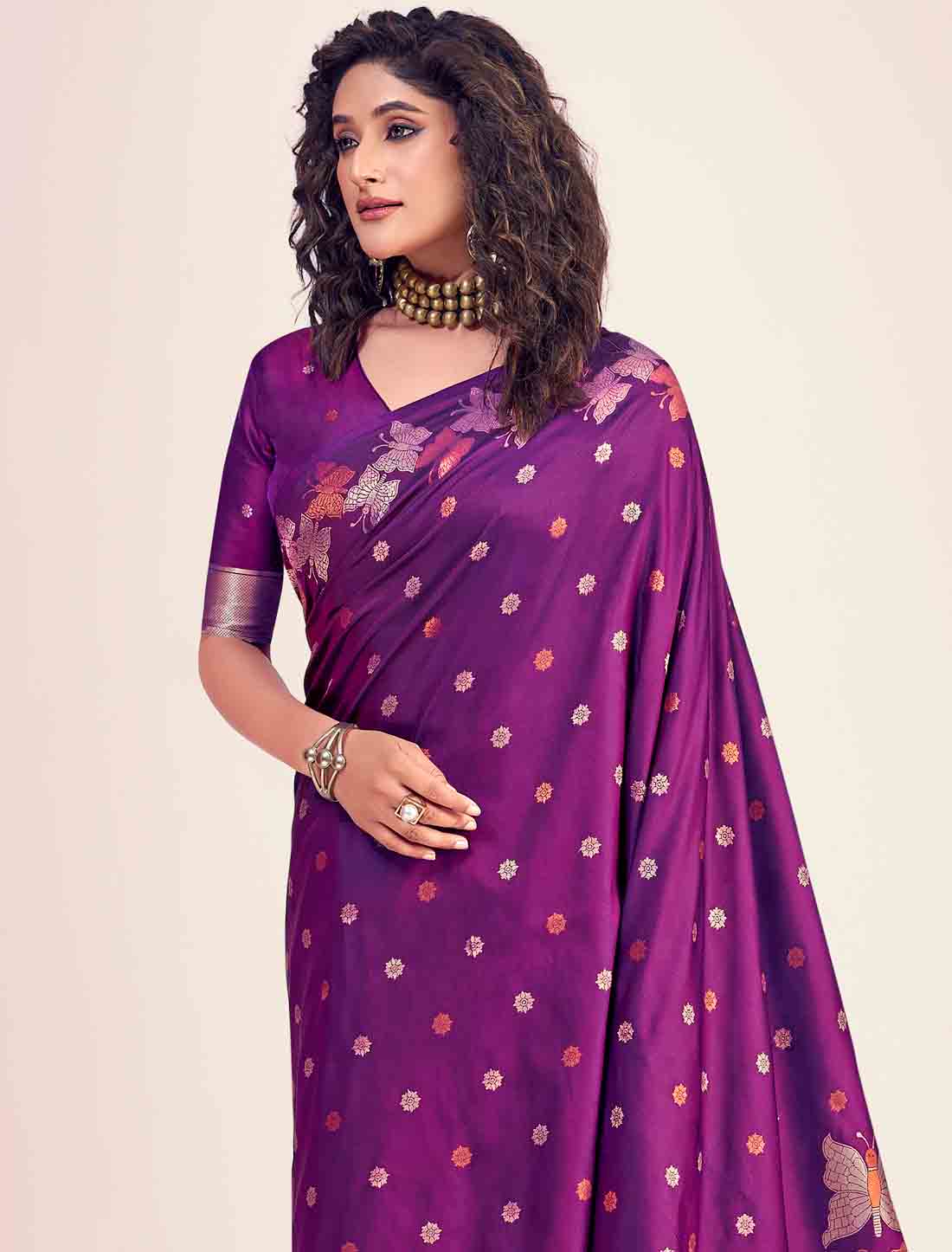 Party Wear Soft Banarasi Silk Weaving Ethnic Saree