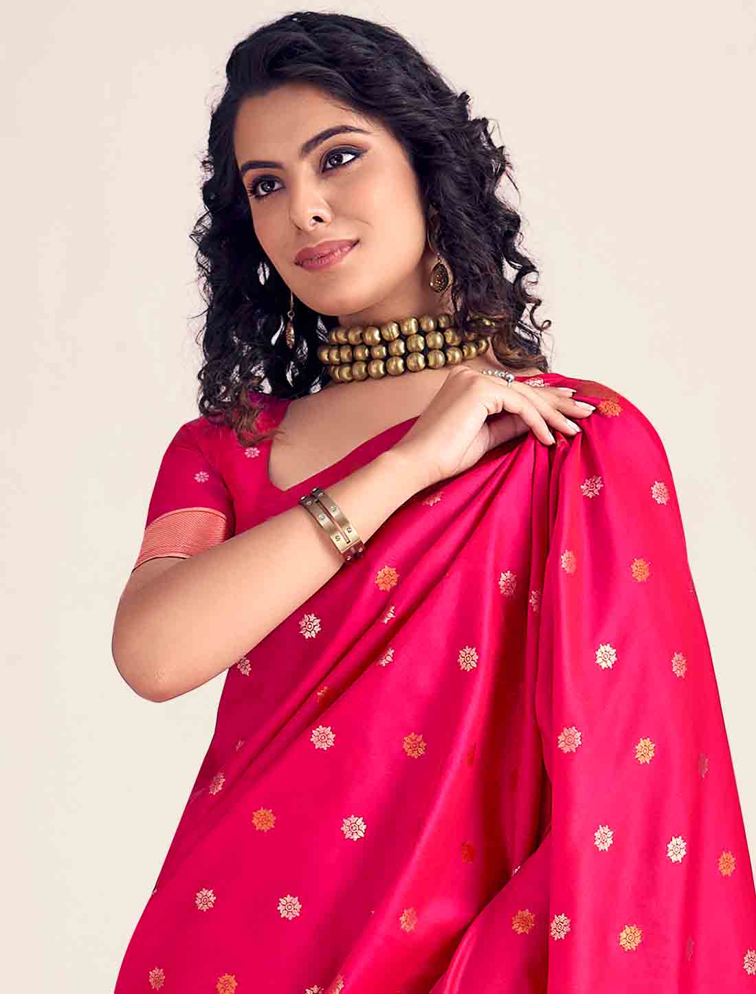 Ethnic Soft Banarasi Silk Weaving Party Wear Saree