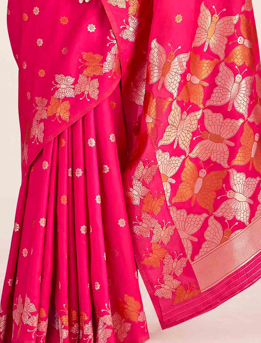 Ethnic Soft Banarasi Silk Weaving Party Wear Saree