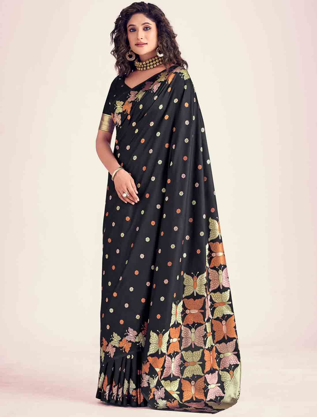 Ethnic Weaving Banarasi Soft Party Wear Silk Saree