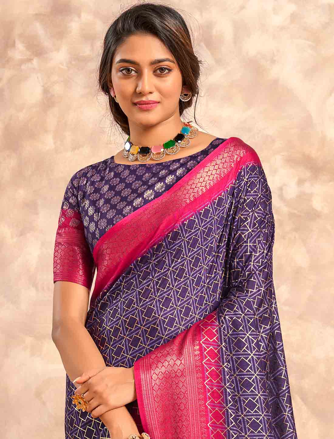 Foil Print With Silk Soft Dola Ethnic Party Wear Saree