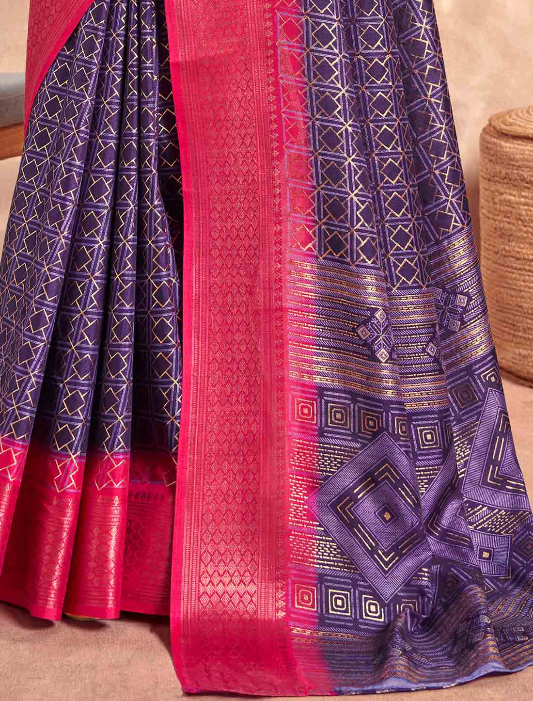 Foil Print With Silk Soft Dola Ethnic Party Wear Saree