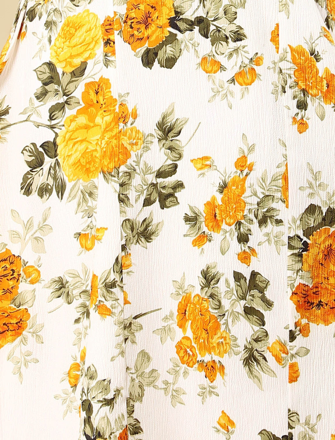 Yellow Floral Midi Dress for Women | One Piece Dress