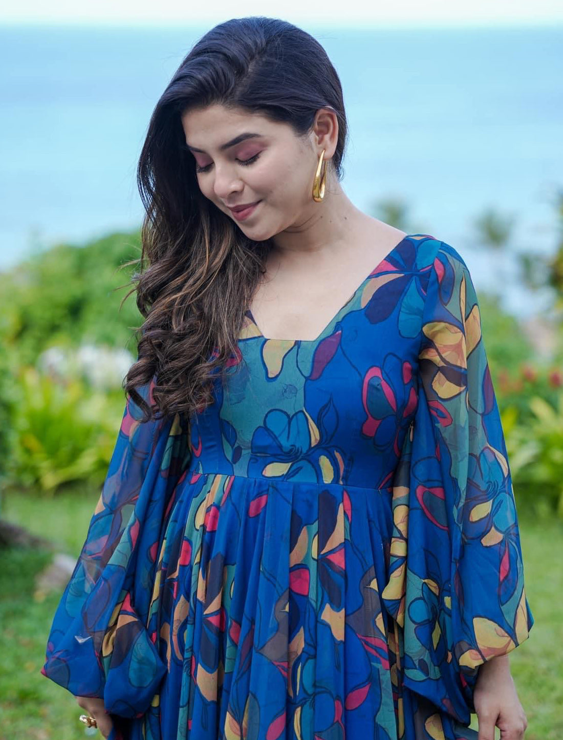 Premium Women Heavy Georgette Printed Gown