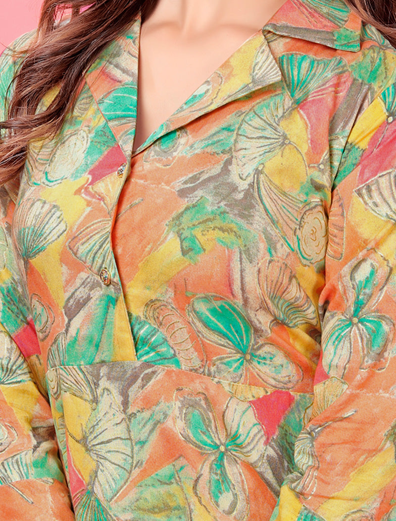Introducing Multi-color Premium Rayon Top & Pant Co-ord Sets for Women