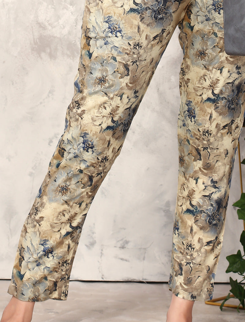 Elevate Off White Premium Chanderi Top & Pant Co-ord Sets for Women
