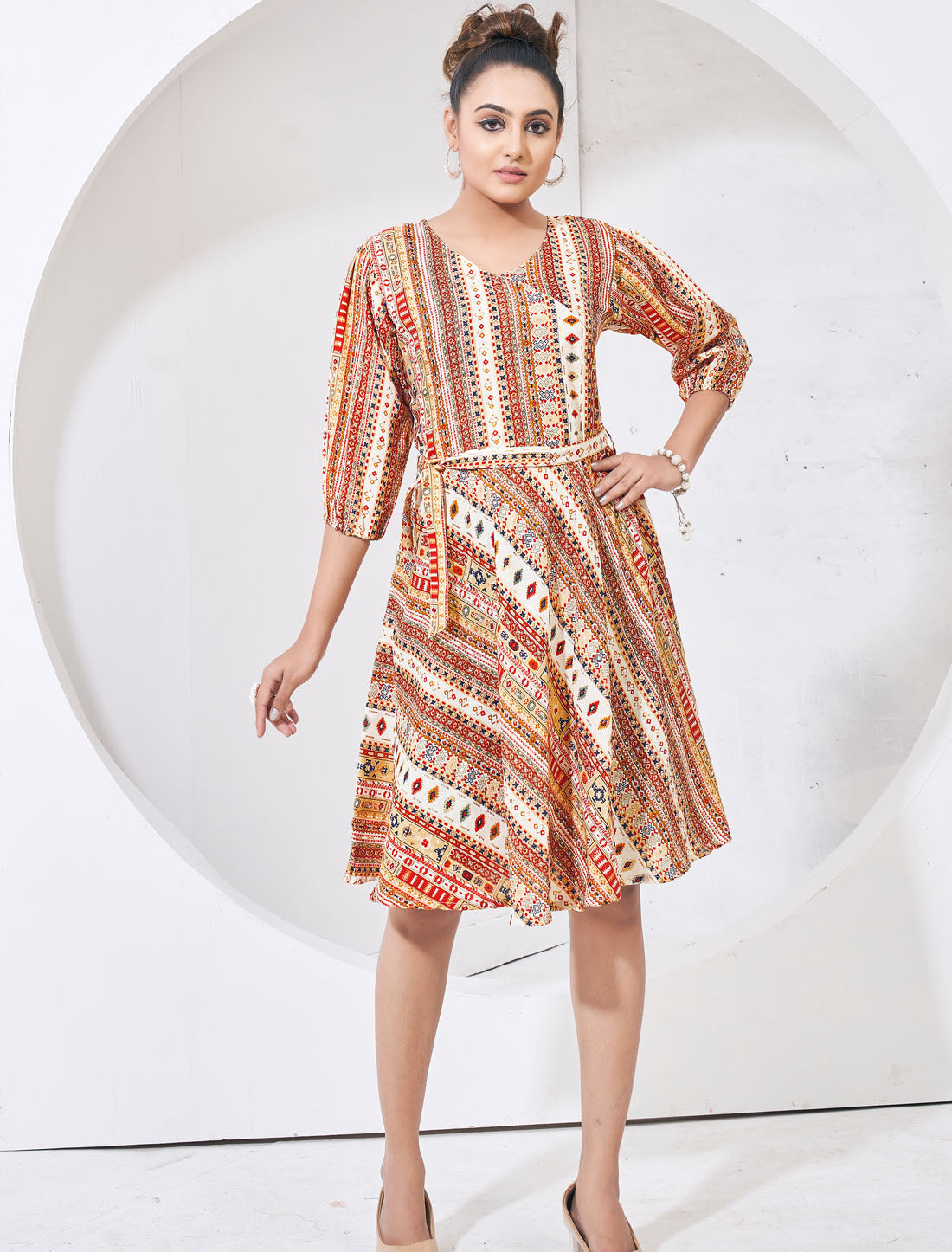 Sunshine Glow Women D Capsul Cotton Summer New Dress