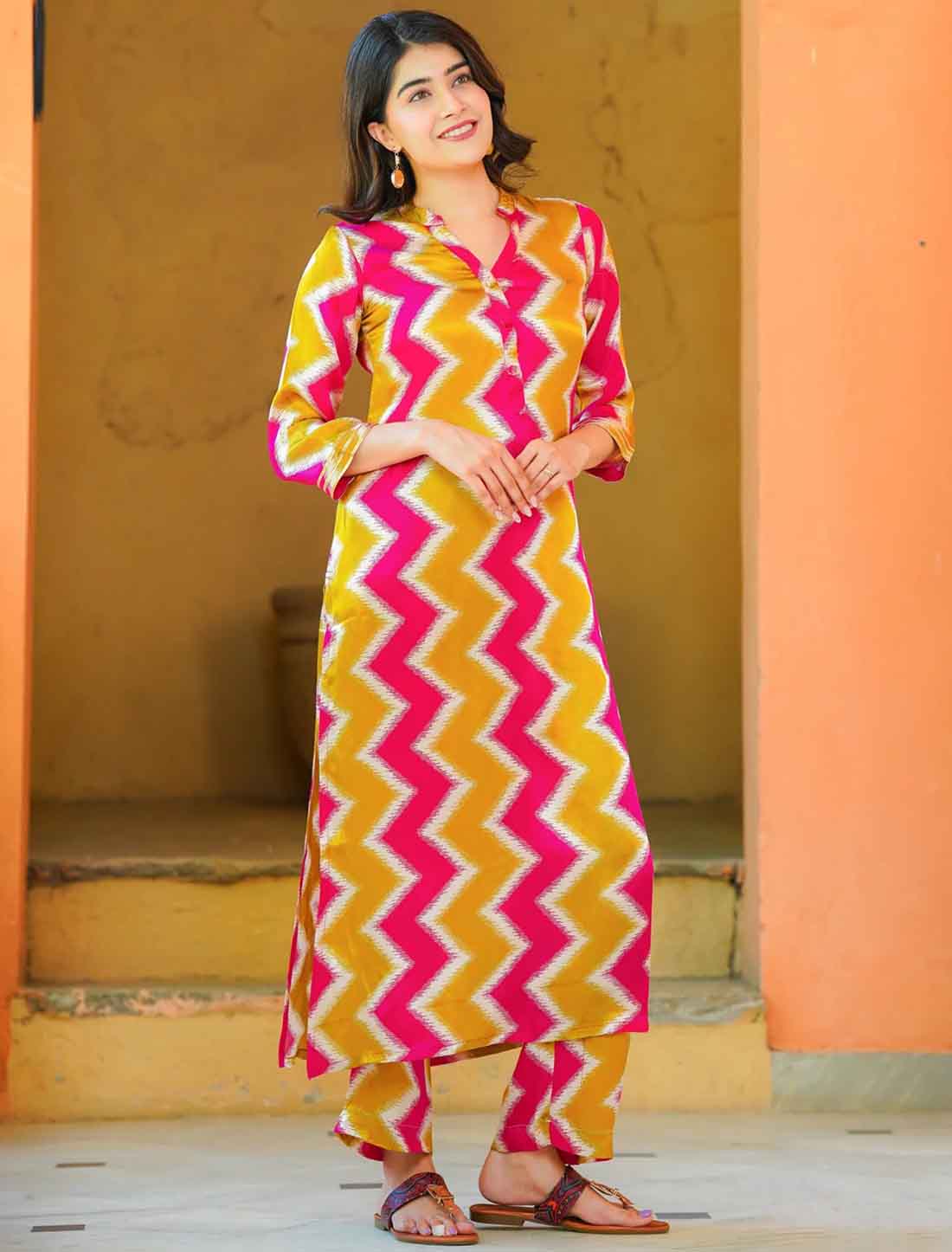 Elevate Pure Muslin With Digital Print Ethinc Kurti Sets