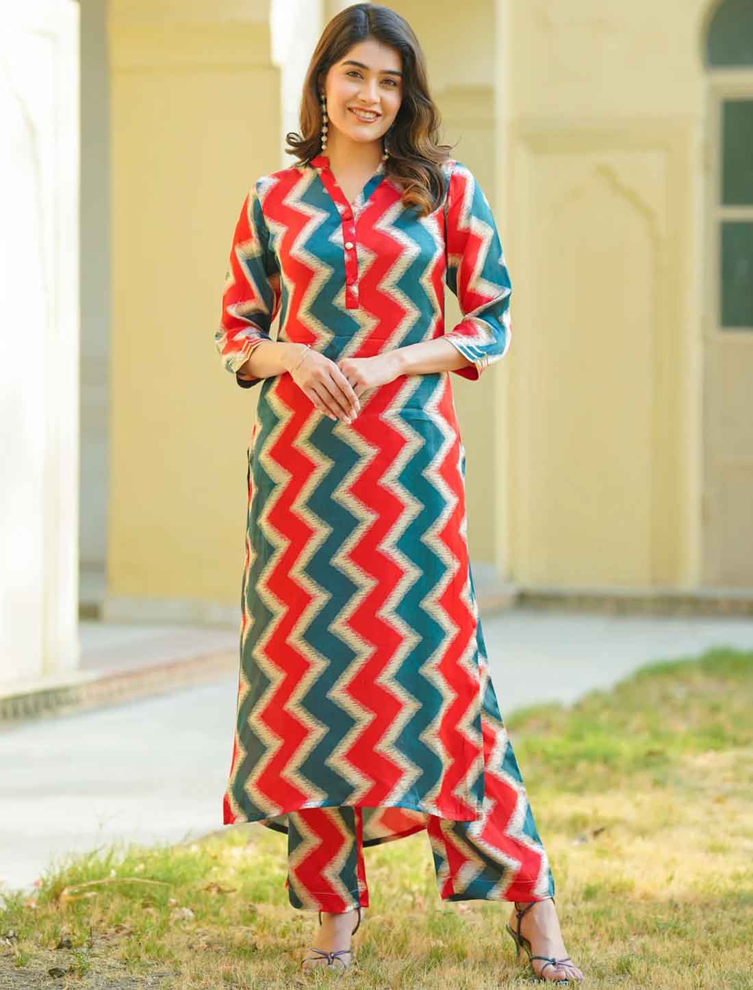 Elevate Pure Muslin With Digital Print Casual Ethinc Kurti Sets