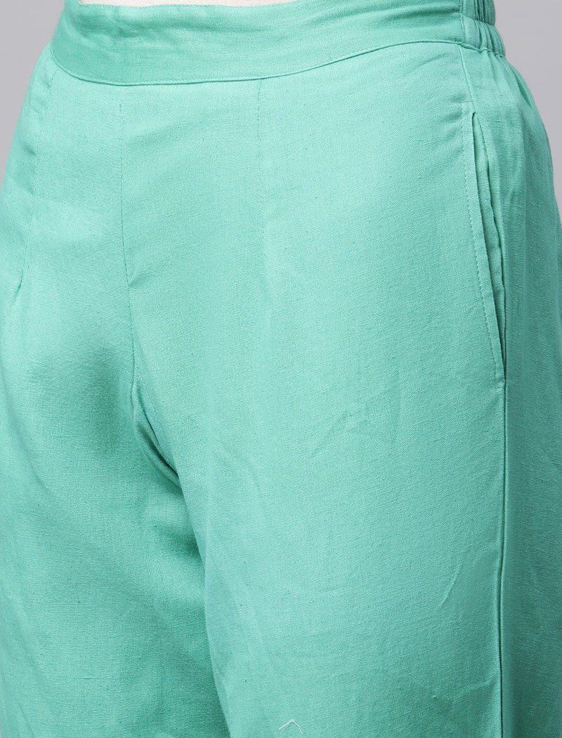 Green Ethnic Bandhani Kurta Trousers Dupatta Kurta Sets For Women