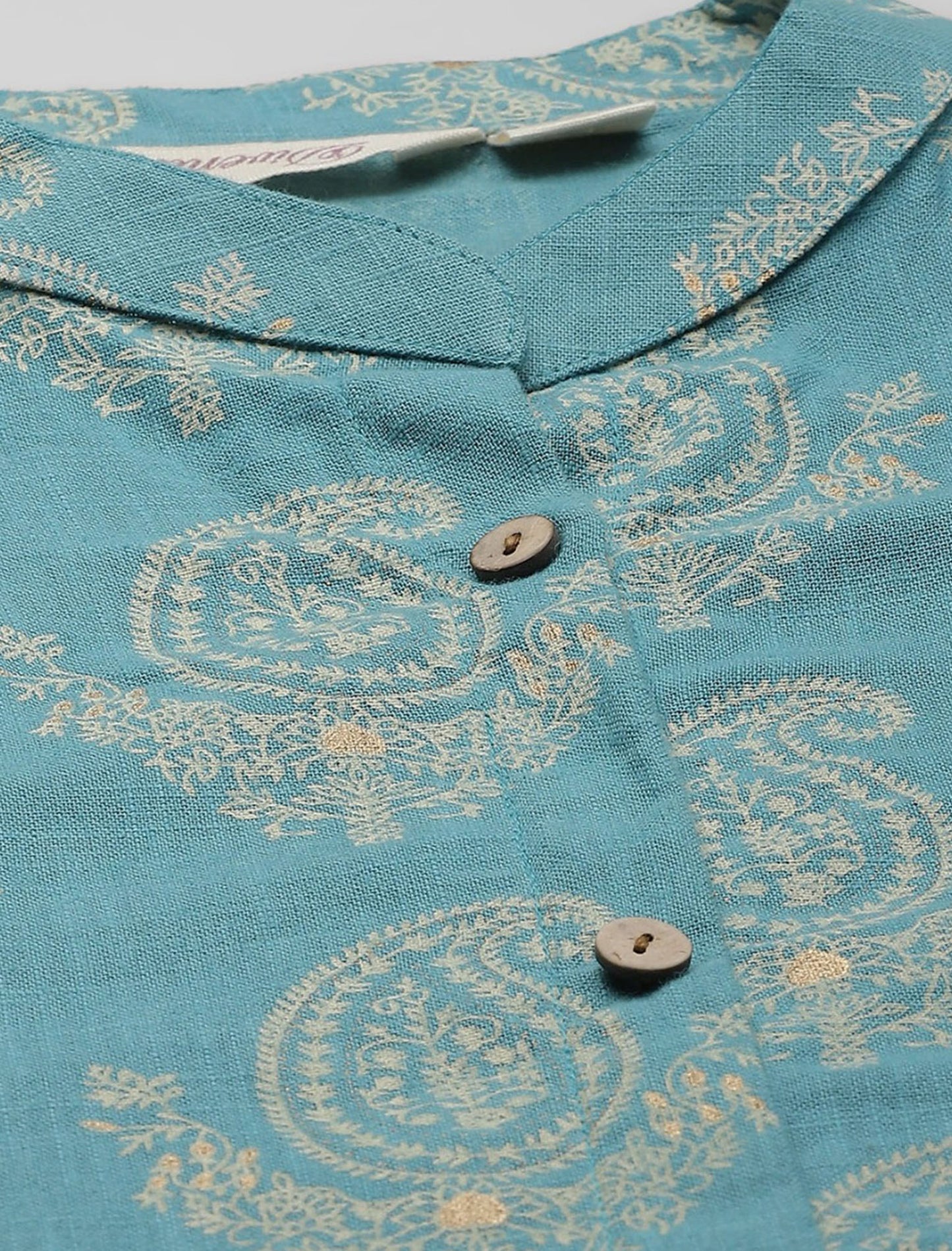 Turquoise Blue Ethnic Kurta For Women