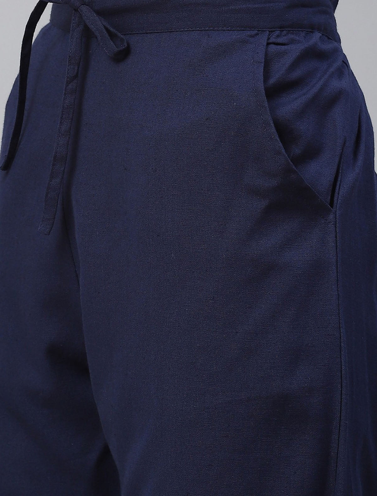 Blue Printed Ethnic Kurta Set With Trousers Bandhani Printed For Women