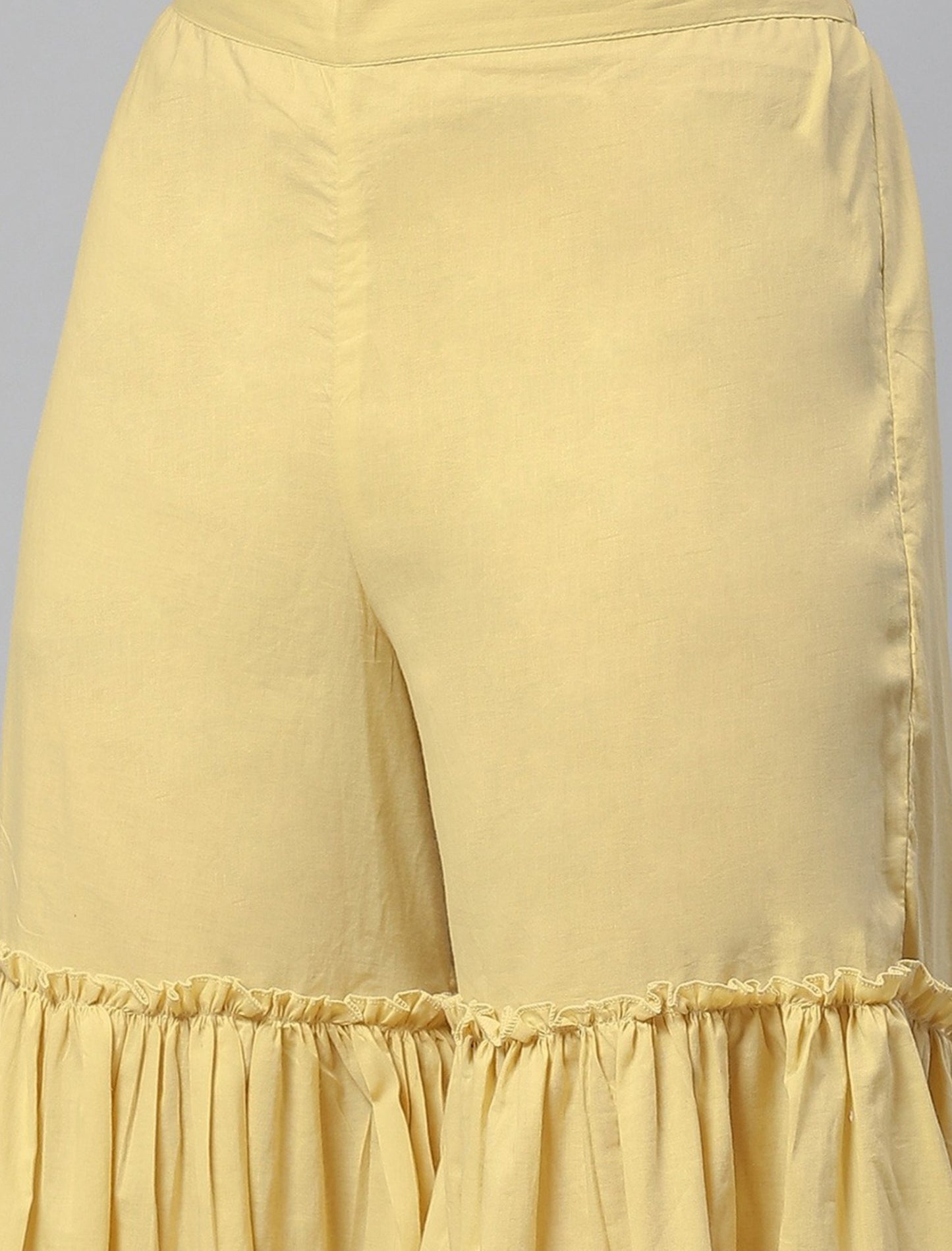 Yellow & Pink Kurta With Sharara Ethnic Motifs Kurta Sets For Women