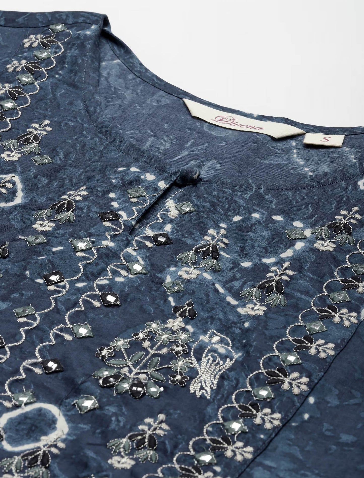 Blue Ethnic Embroidered Printed Kurta Sets with Palazzos For Women