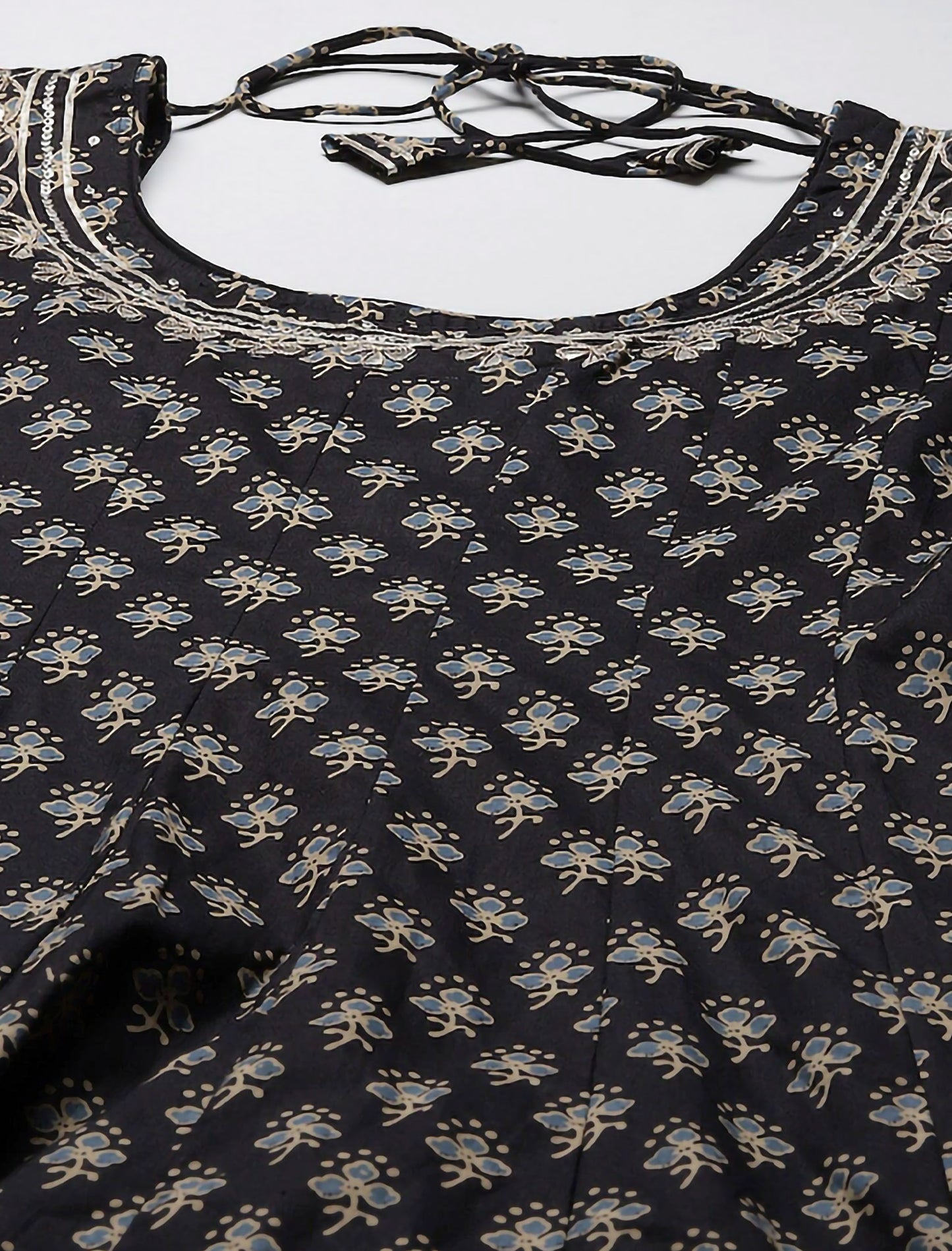 Black Ethnic Women Anarkali Kurta