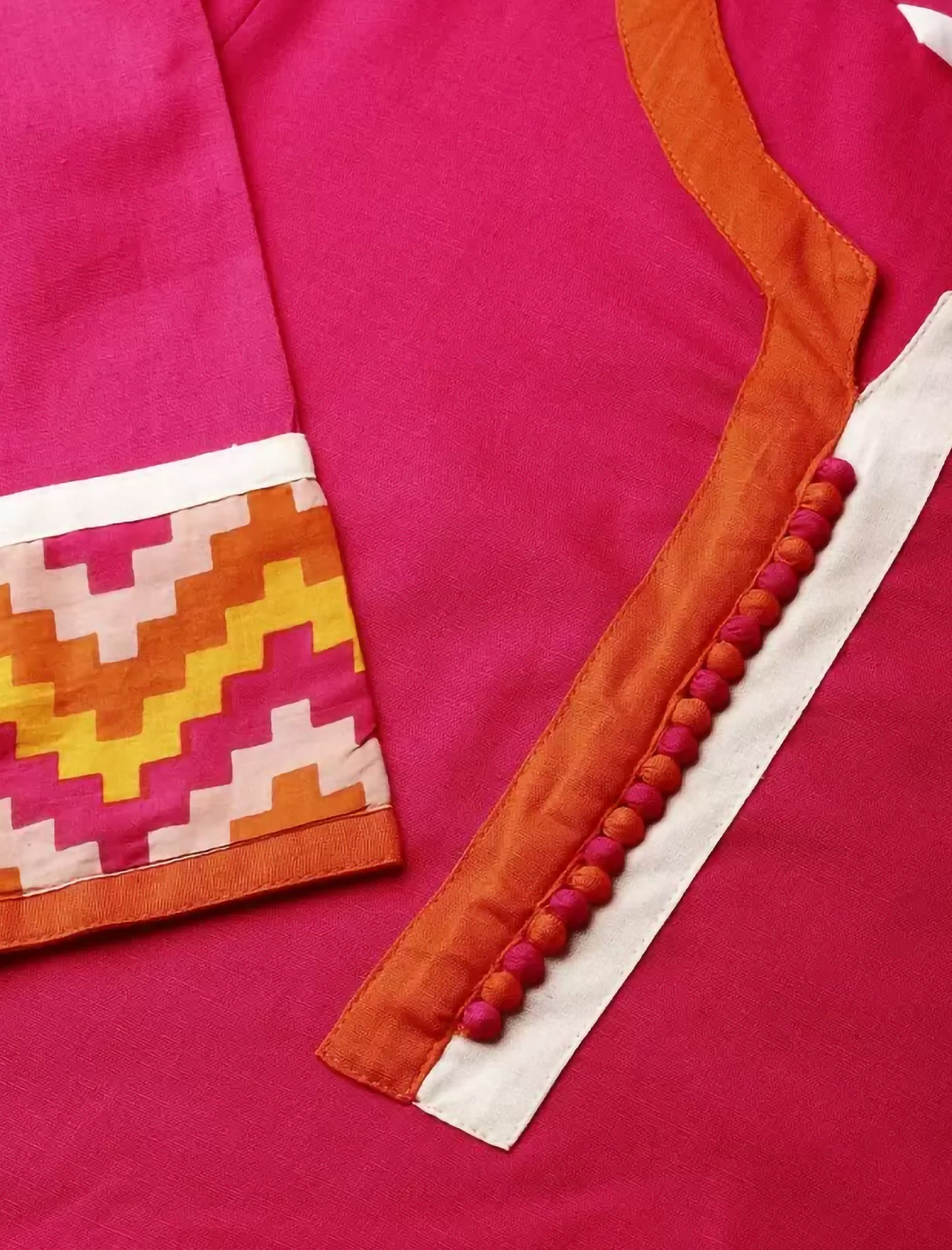 Pink Embroidered Straight Divena Kurta For Women