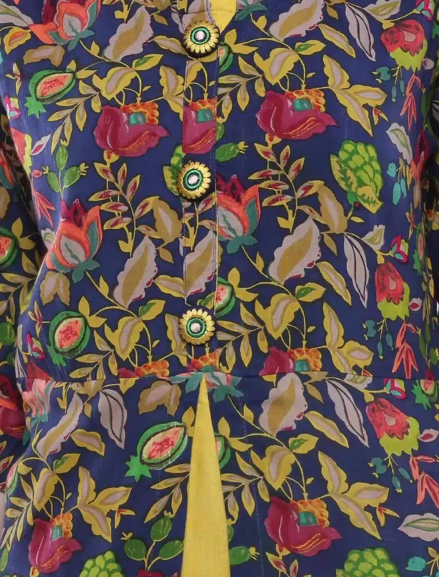 Multi Color Floral Print Cotton Rayon A-line Divena Kurta For Women