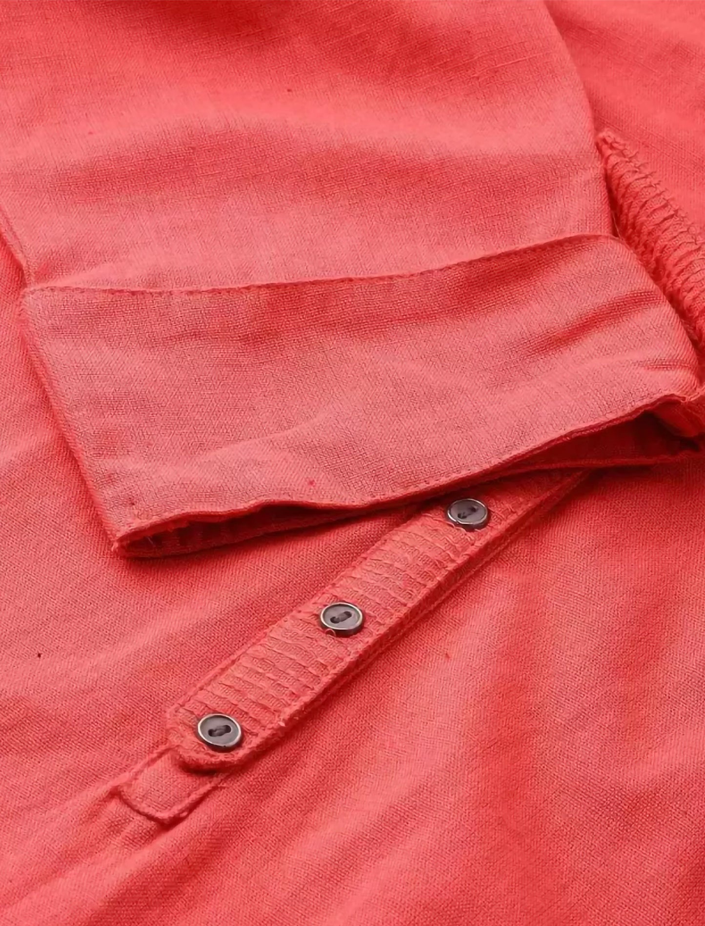 Peach-Coloured Side Slits Ethnic Kurta For Women