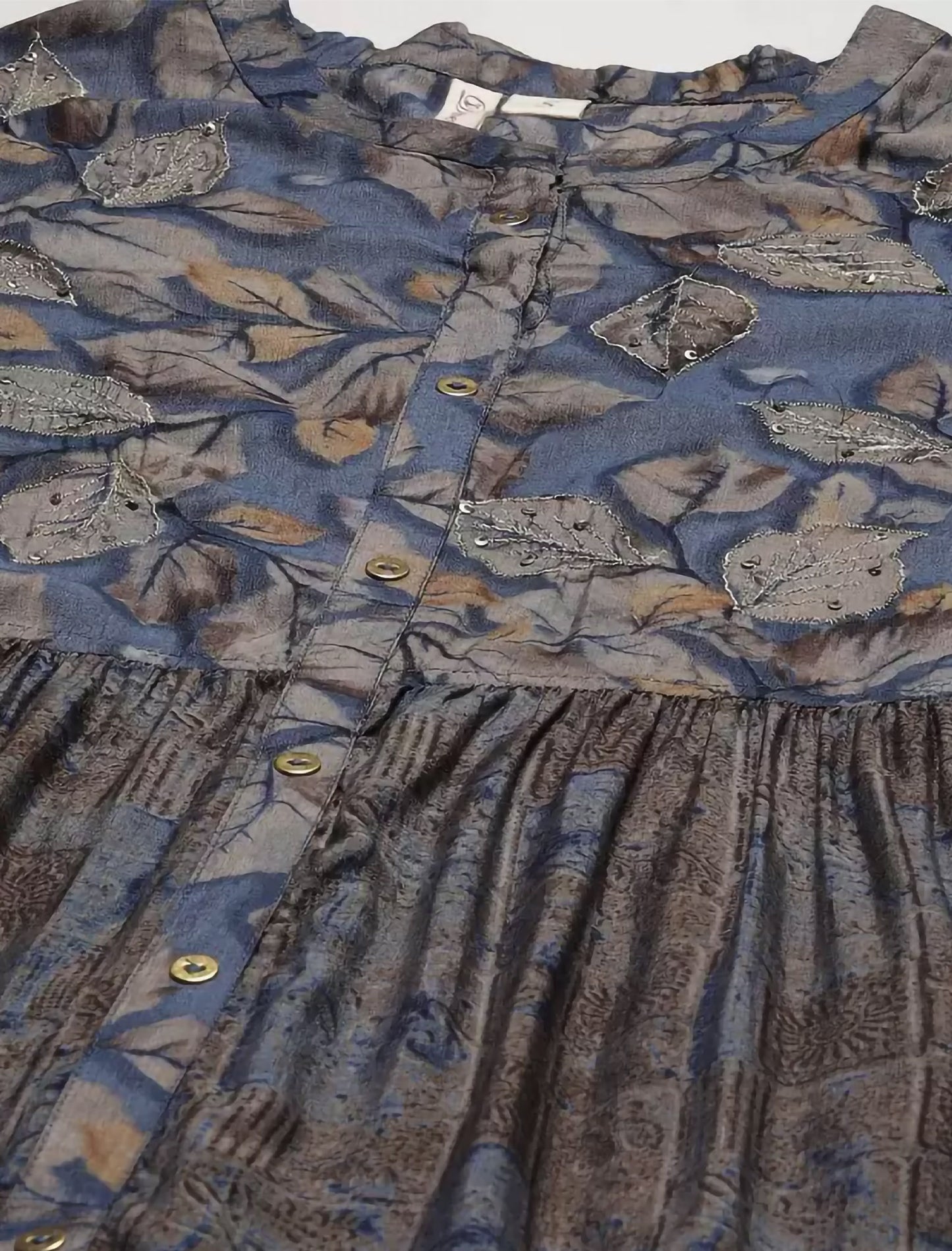 Blue Ethnic Motifs Printed Kurta For Women