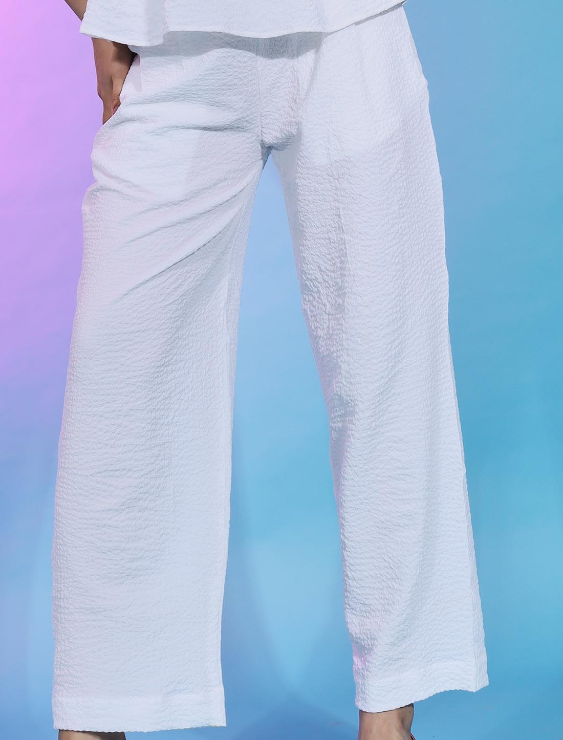 White Women Stylish Designer Fancy Cord-Sets