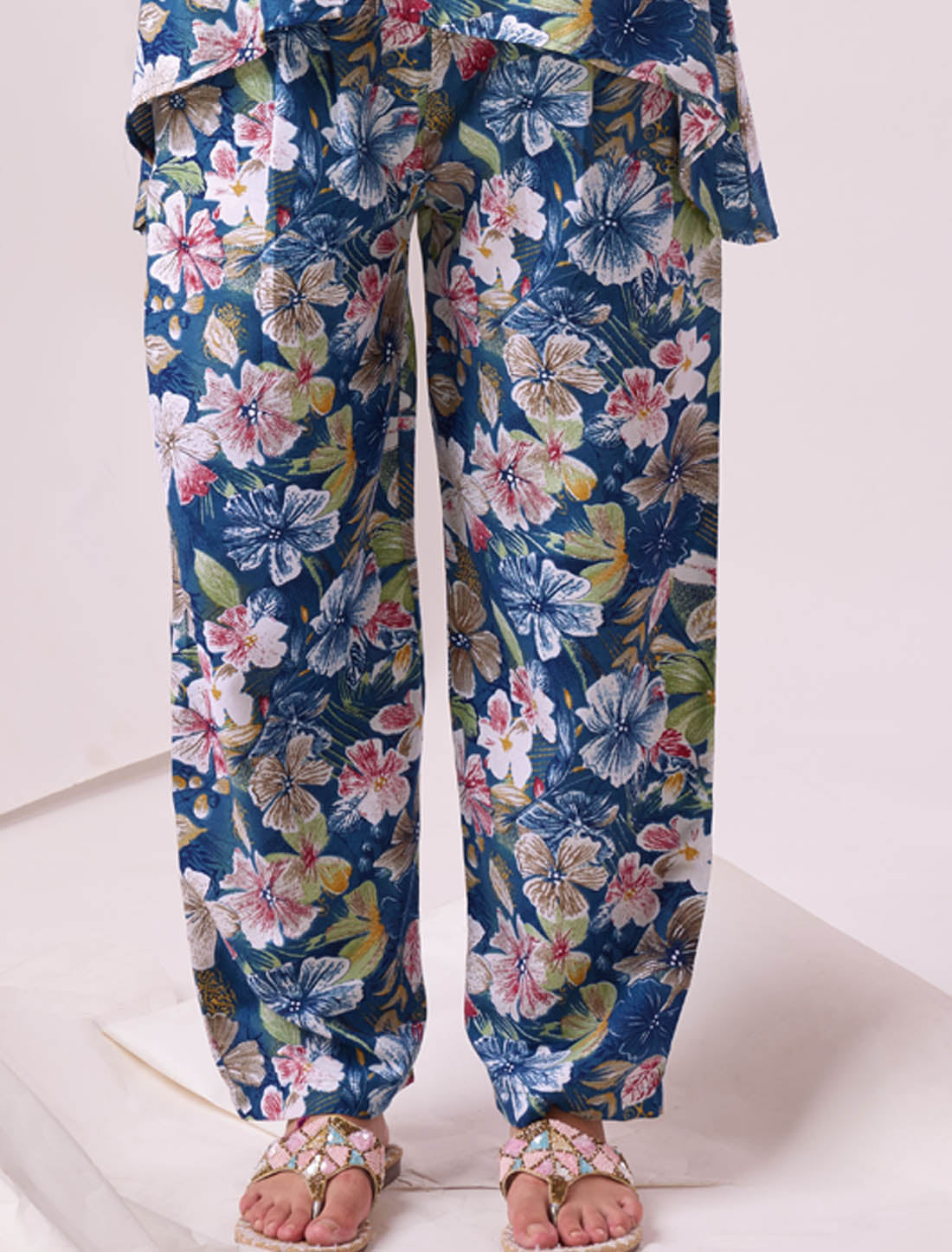 Blue Any Occasion Cotton Western Co-ord Sets