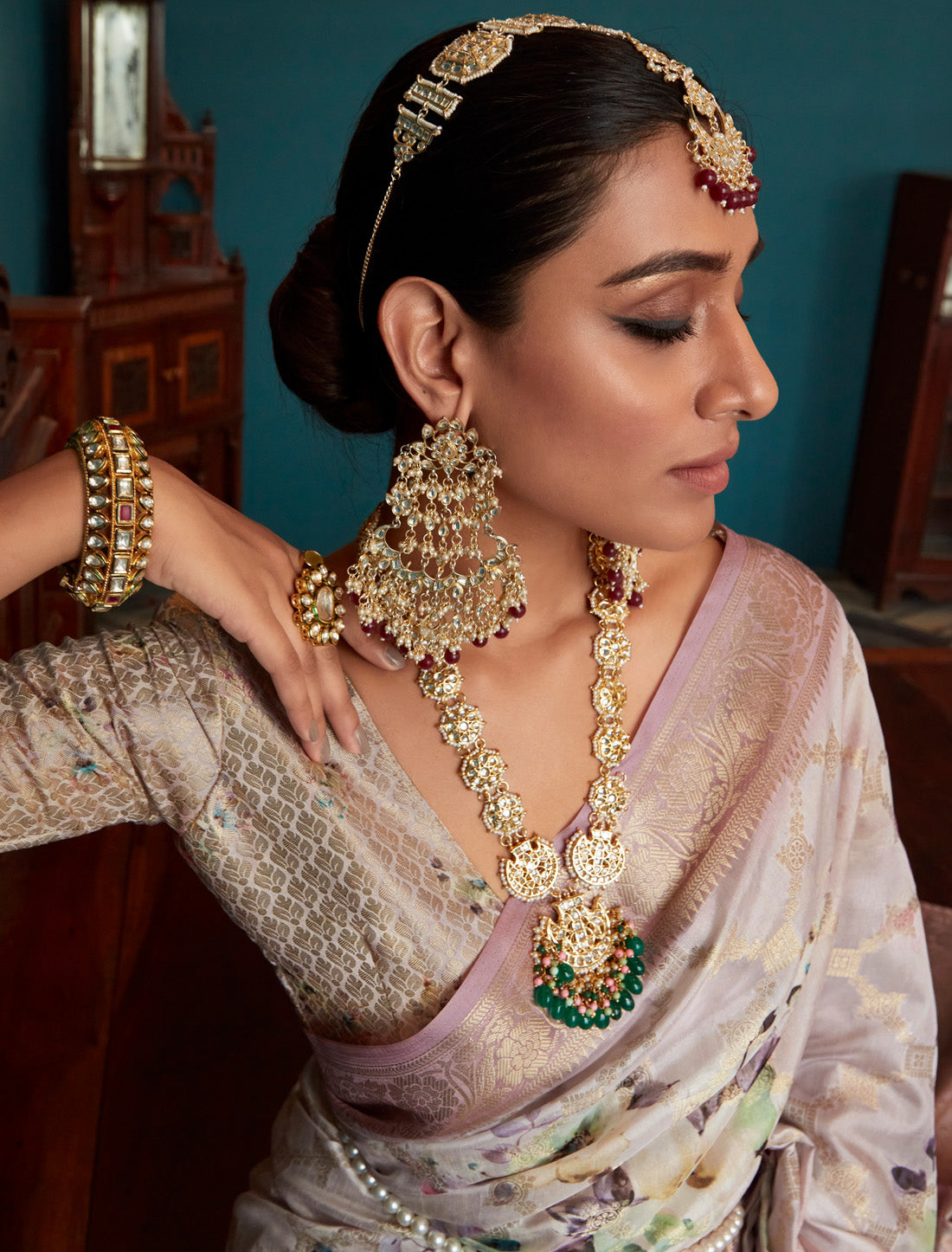 Light Pink Soft Silk Designer Party Wear Ethnic Saree
