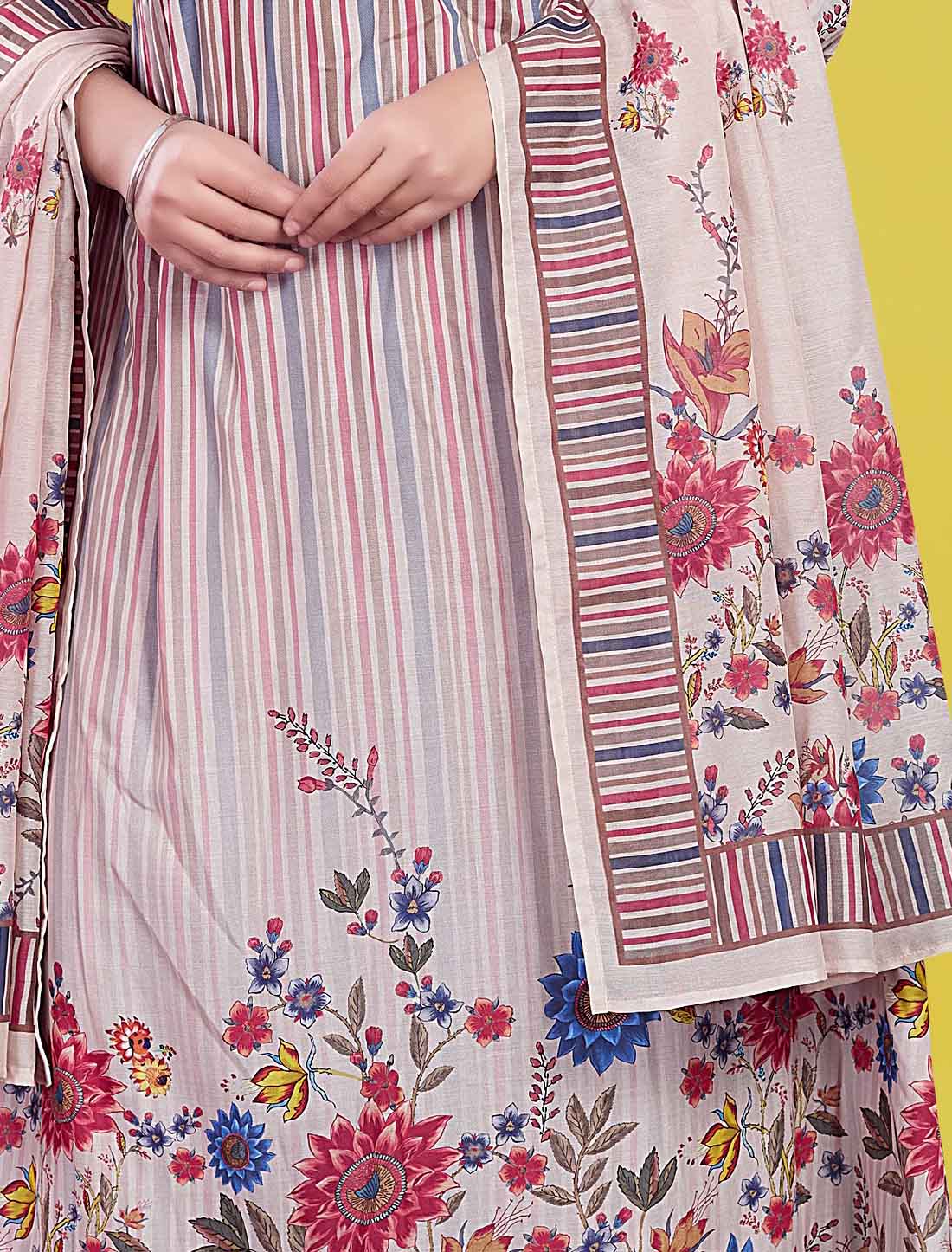 Multi-Color Ethnic Cotton Elegant And Comfortable Salwar Suits