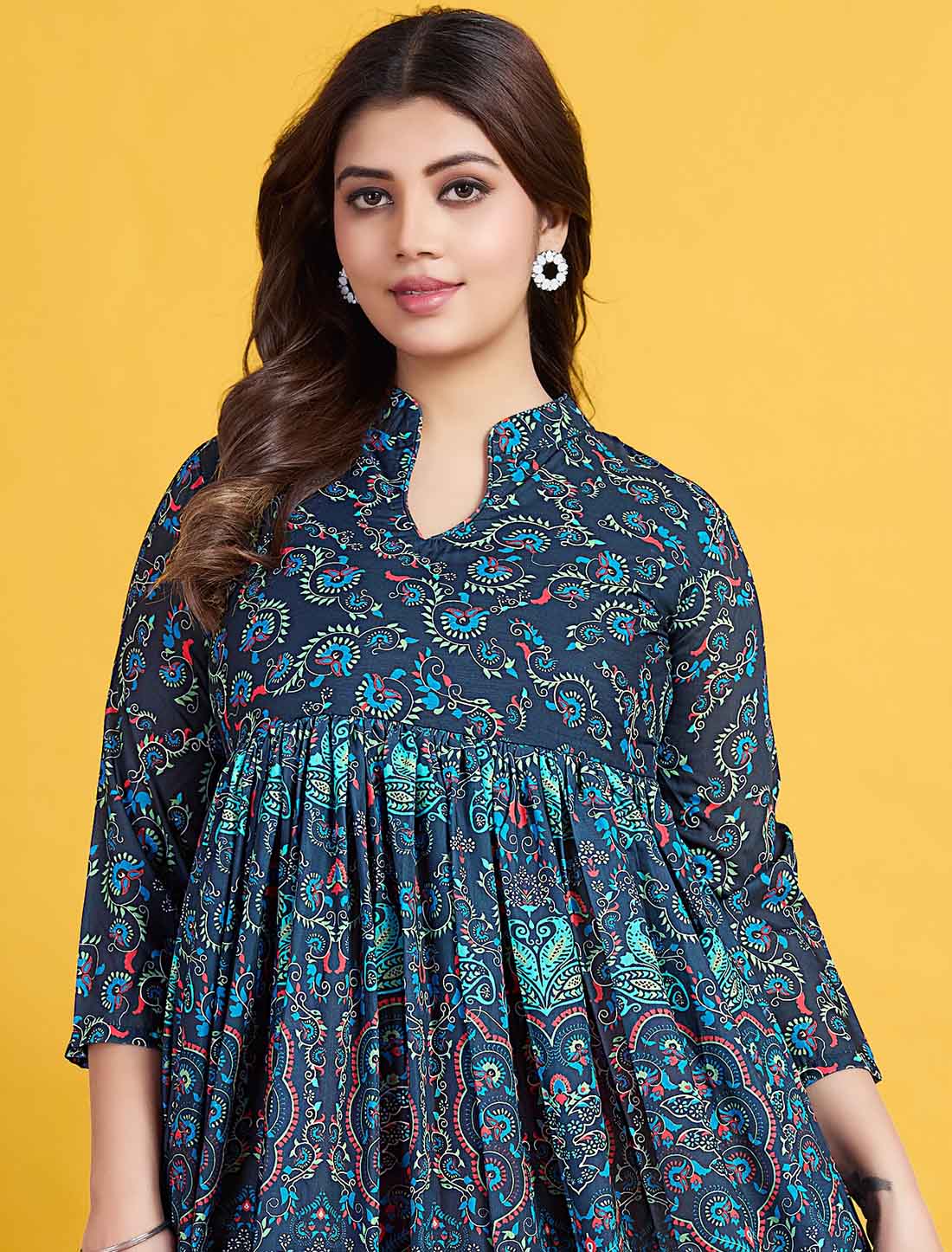 Ethnic Neavy Blue Muslin Elegant And Comfortable Salwar Suits